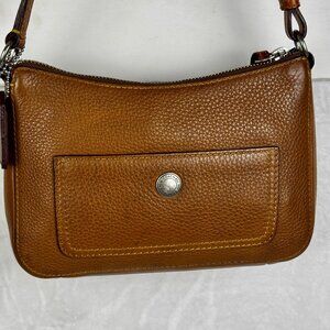 Coach Chelsea Satchel Mini Pebbled Leather Caramel Brown Shoulder Bag Hobo Y2K